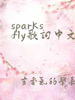 sparks fly歌词中文翻译