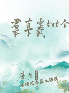 君有云txt全本下载