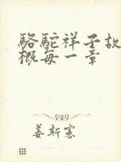 骆驼祥子故事梗概每一章