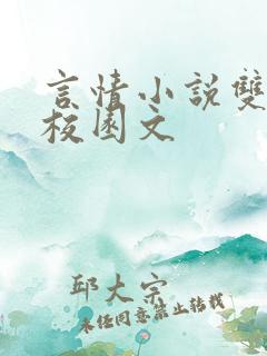 言情小说双男主校园文