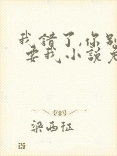 我错了,你别不 要我小说免费阅读