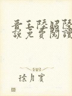 晋王陆昭陵的小说免费阅读