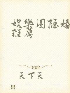 娱乐圈隐婚小说推荐