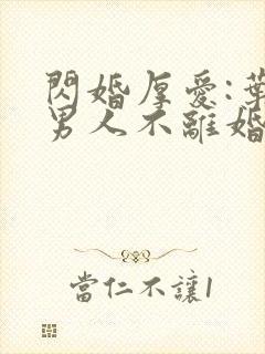 闪婚厚爱:叶家男人不离婚免费阅读全文