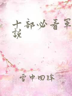 十部必看军婚小说