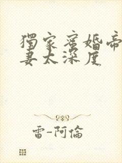 独家蜜婚帝少宠妻太深度