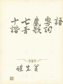 十七岁粤语中文谐音歌词