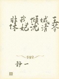 非我倾城王爷要休妃沈清苓结局