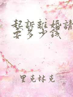 起诉离婚请律师要多少钱