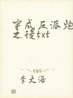 穿成反派炮灰攻之后txt