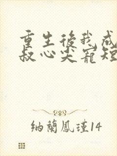 重生后我成了皇叔心尖宠短剧
