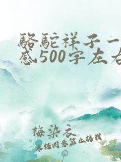 骆驼祥子一读后感500字左右