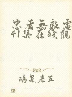 忠者无敌电视剧41集在线观看免费