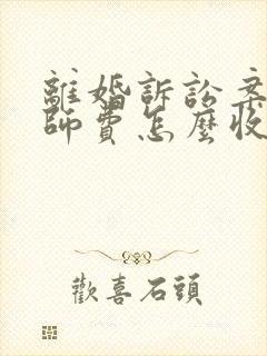 离婚诉讼案的律师费怎么收费的?