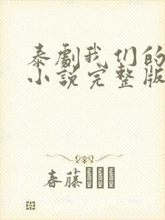 泰剧我们的秘密小说完整版