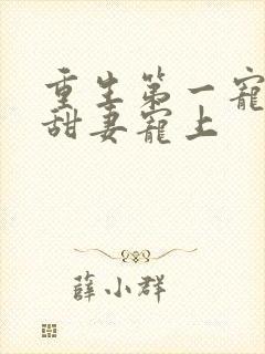 重生第一宠大佬甜妻宠上