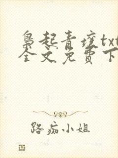 枭起青壤txt全文免费下载