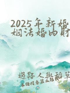 2025年新婚姻法婚内财产还共有吗