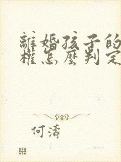 离婚孩子的抚养权怎么判定标准