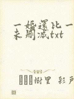 一婚还比一婚高未删减txt