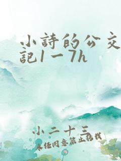 小诗的公交车日记1一7h