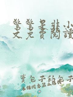 惊惊是非小说全文免费阅读最新章节