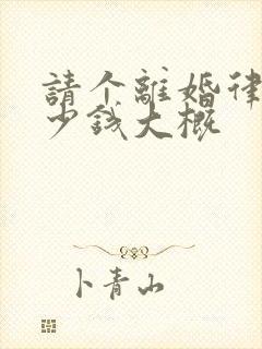 请个离婚律师多少钱大概