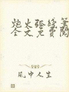 炮火弧线笔趣阁全文免费阅读