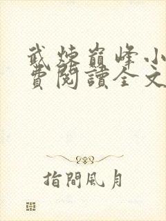 武炼巅峰小说免费阅读全文无窗口