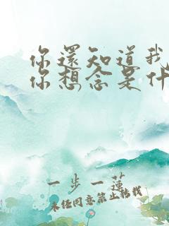 你还知道我还把你想念是什么歌