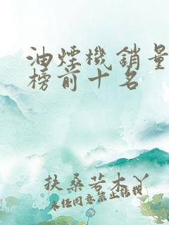 油烟机销量排行榜前十名