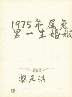 1975年属兔男一生婚姻状况