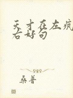 天才在左疯子在右好句
