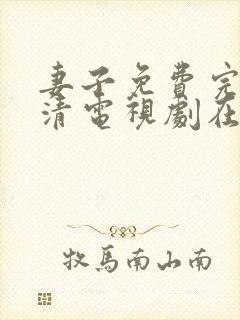 妻子免费完整高清电视剧在线观看