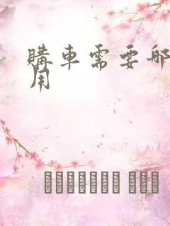 购车需要哪些费用