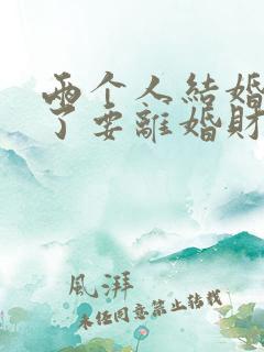 两个人结婚一年了要离婚财产如何分