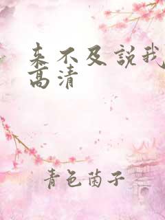 来不及说我爱你高清