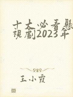 十大必看悬疑电视剧2023年