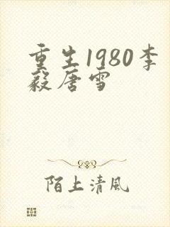 重生1980李毅唐雪