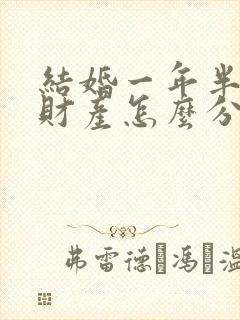 结婚一年半离婚财产怎么分割