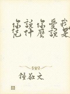 你说你爱我爱我凭什么说是什么歌