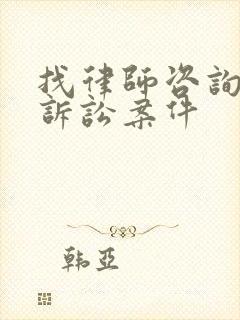 找律师咨询离婚诉讼案件