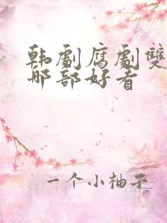 韩剧腐剧双男主哪部好看