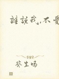 谁说我,不爱你