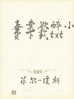 春棠欲醉小说免费下载txt