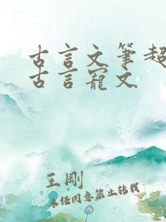 古言文笔超好的古言宠文