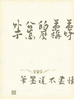 外公的弟弟的儿子怎么称呼