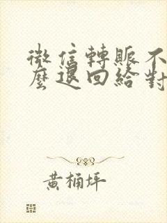 微信转账不收怎么退回给对方