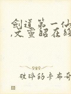 剑道第一仙苏奕,文灵昭在线阅读