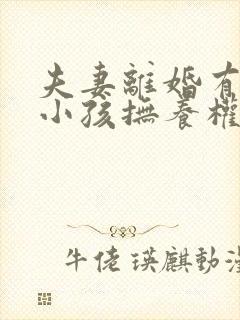 夫妻离婚有两个小孩抚养权怎么判